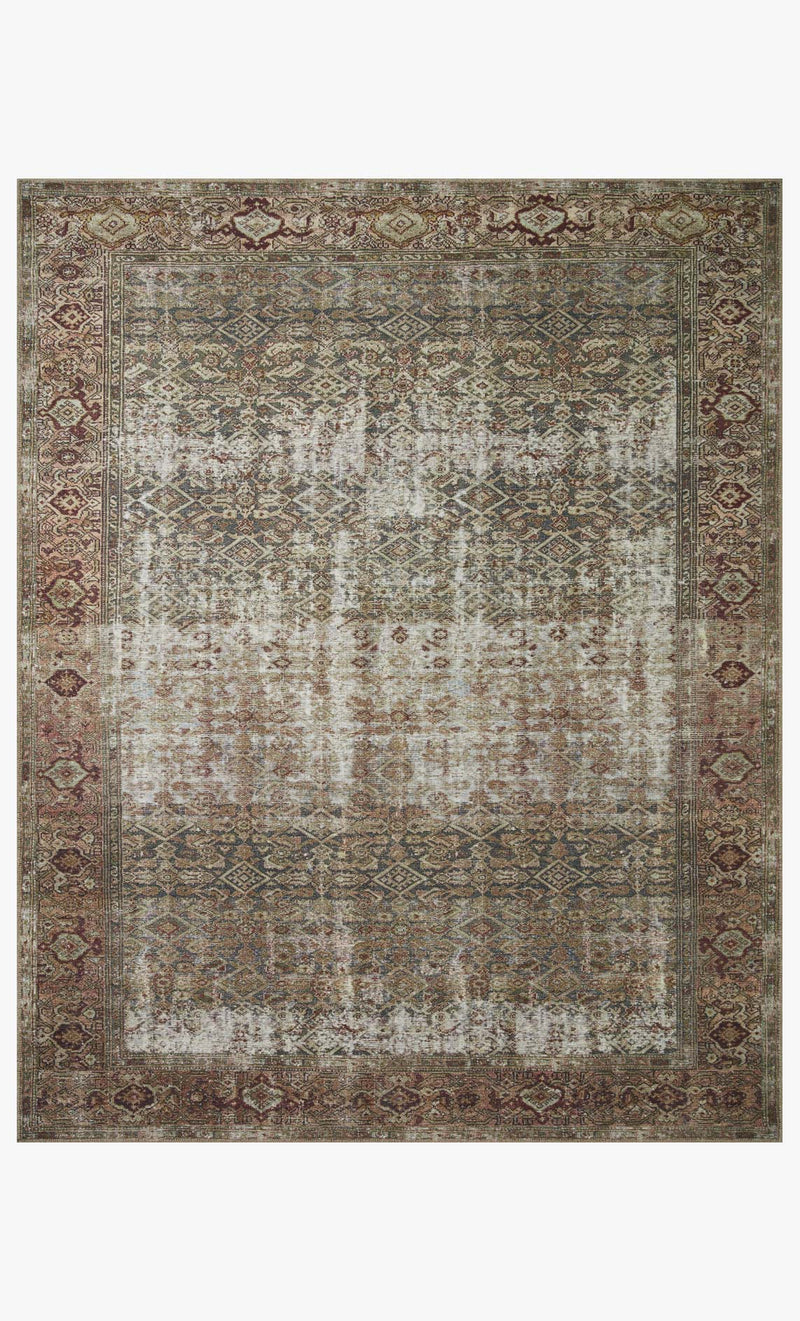 GER-07 AL MOSS / SALMON | Loloi Rugs