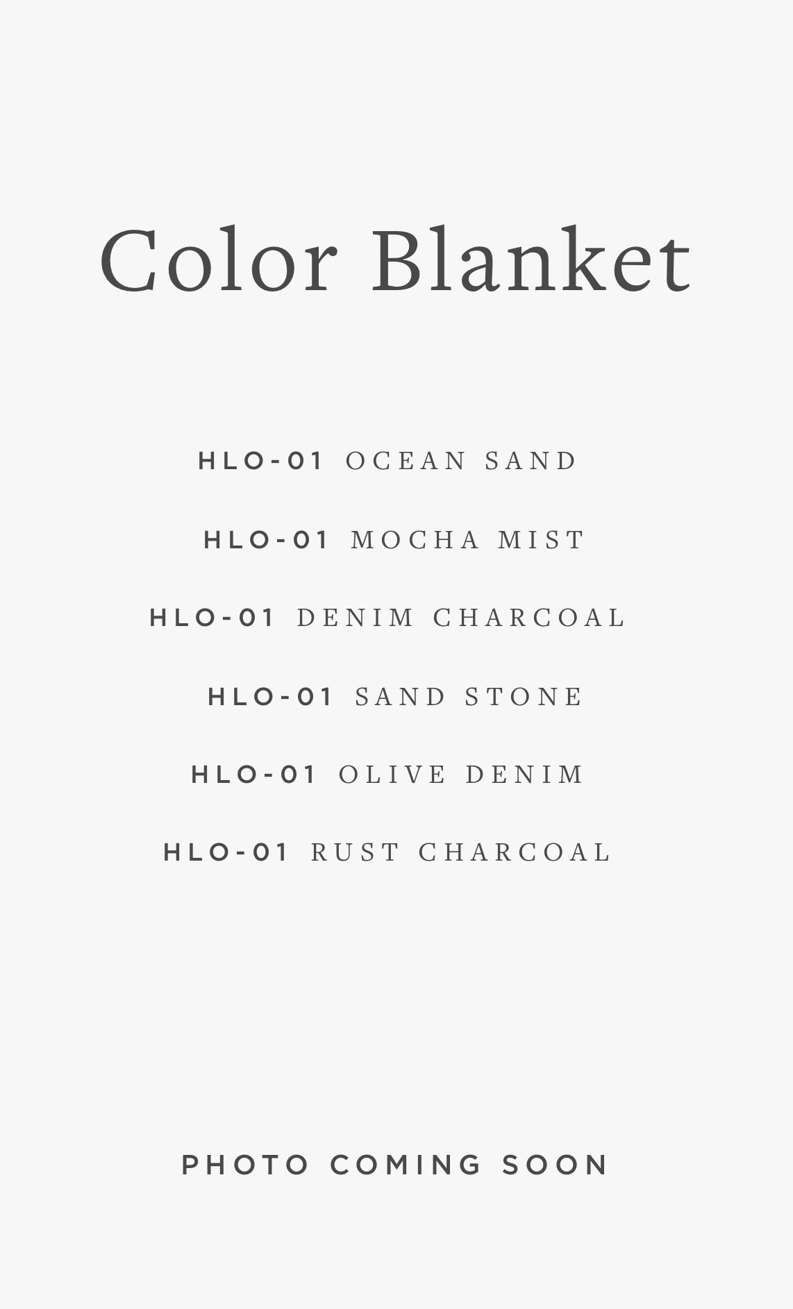 HLO-01 COLOR BLANKET