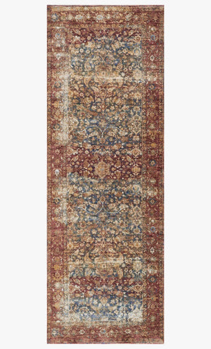 KEN-05 MH DENIM / BRICK | Loloi Rugs