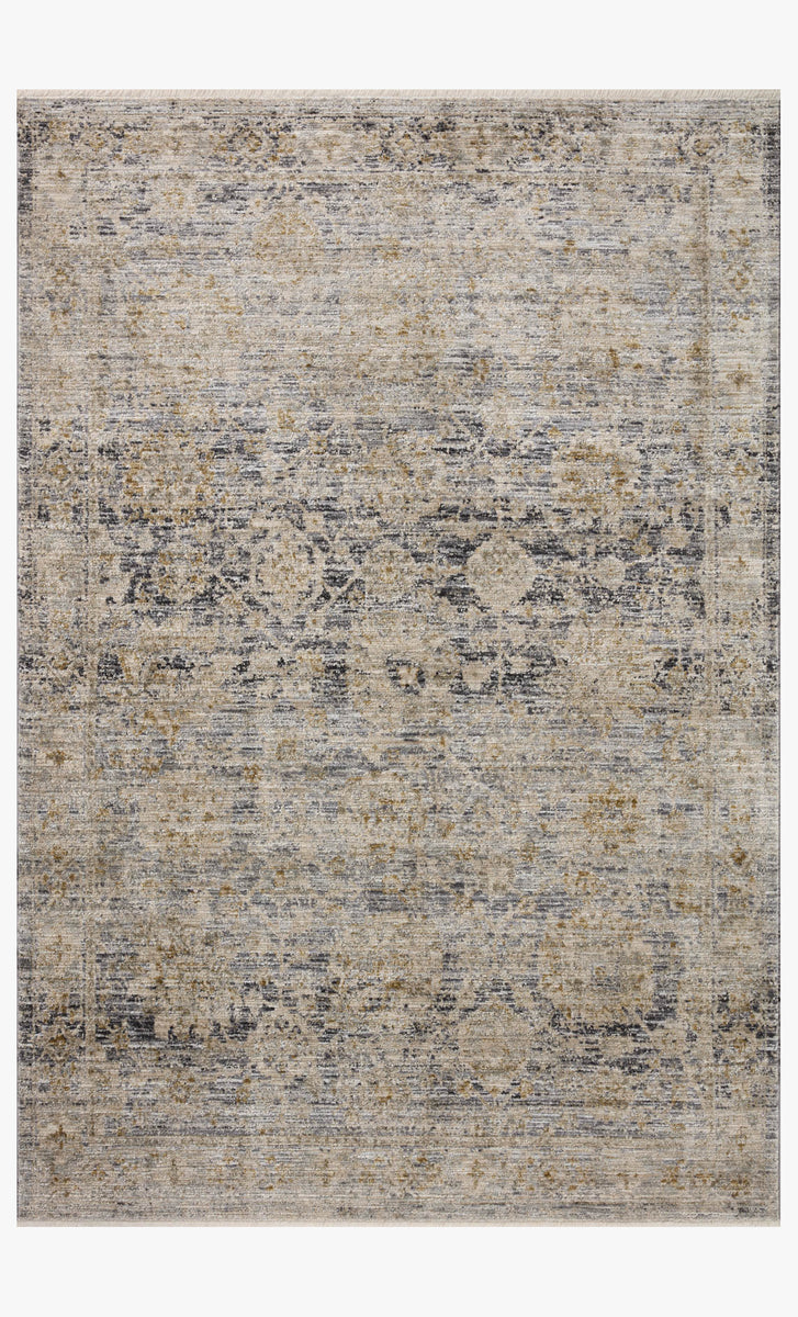 Kes Collections Rugs KES-02 JS CHARCOAL / GOLD & Loloi Rugs