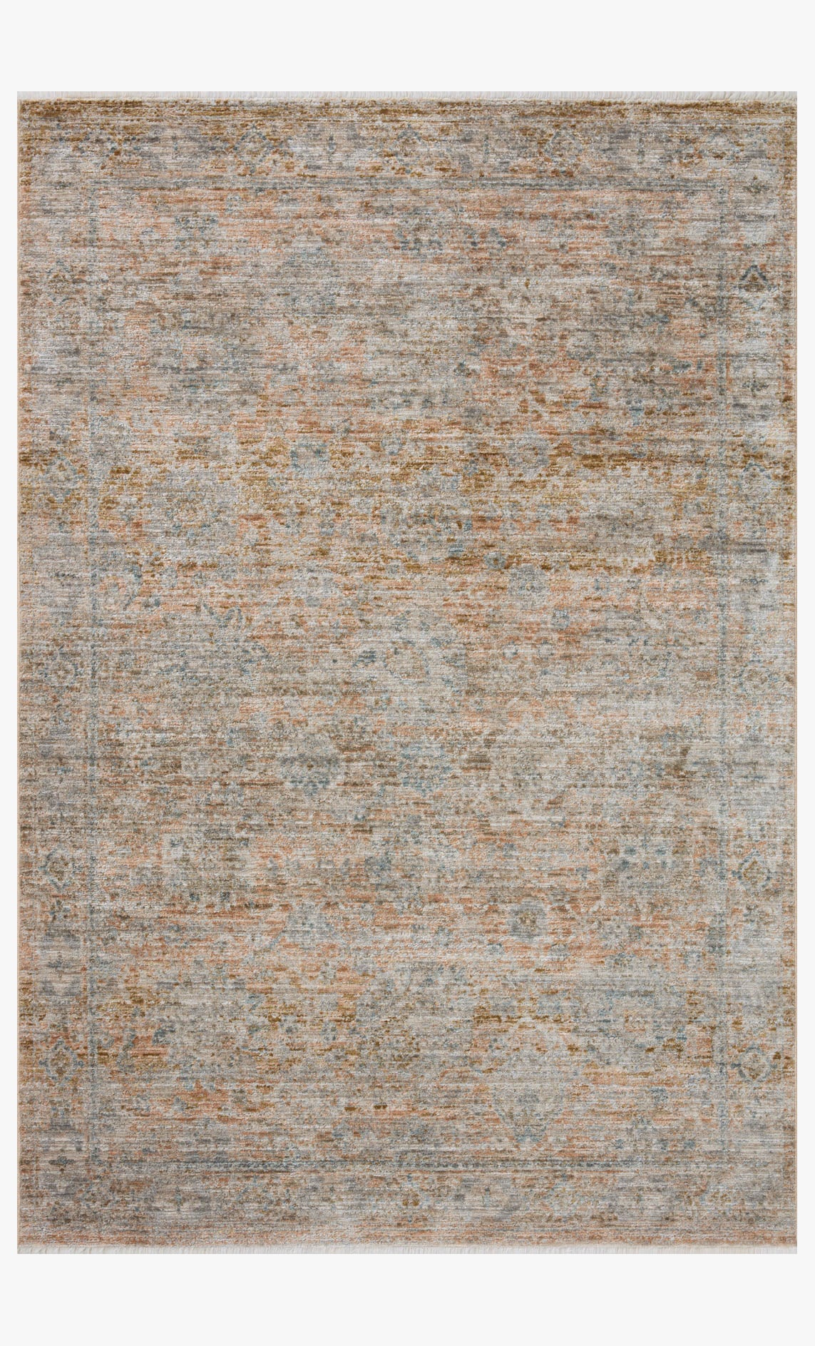 Kes Collections Rugs KES-02 JS OCEAN / CORAL & Loloi Rugs
