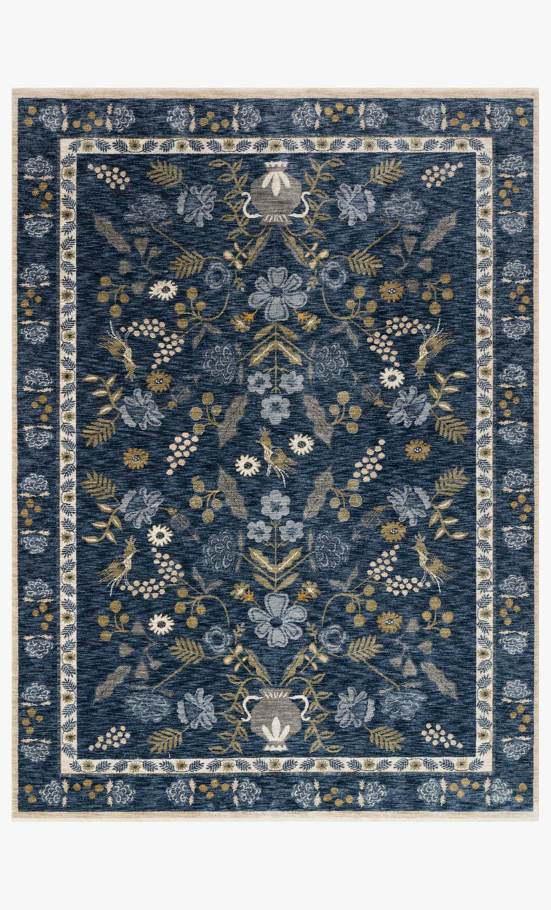 ヴラスブラム　KHA:KI KIS-03 RP AMPHORA NAVY | Loloi Rugs
