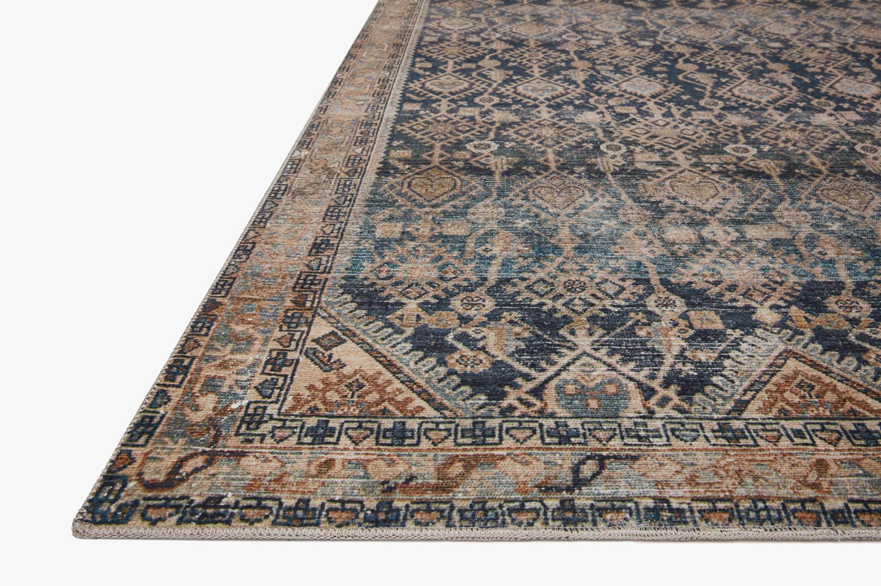 LEA-01 MH INDIGO / NATURAL & Loloi Rugs