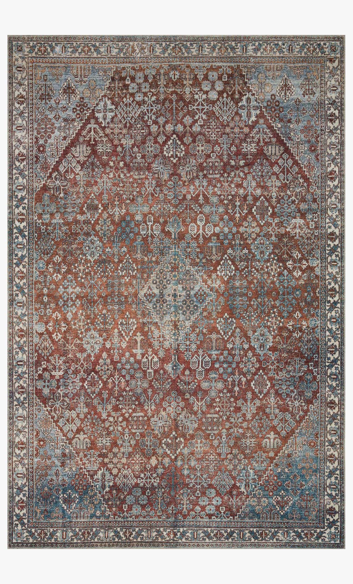 LEA-03 MH RUST / CHARCOAL & Loloi Rugs