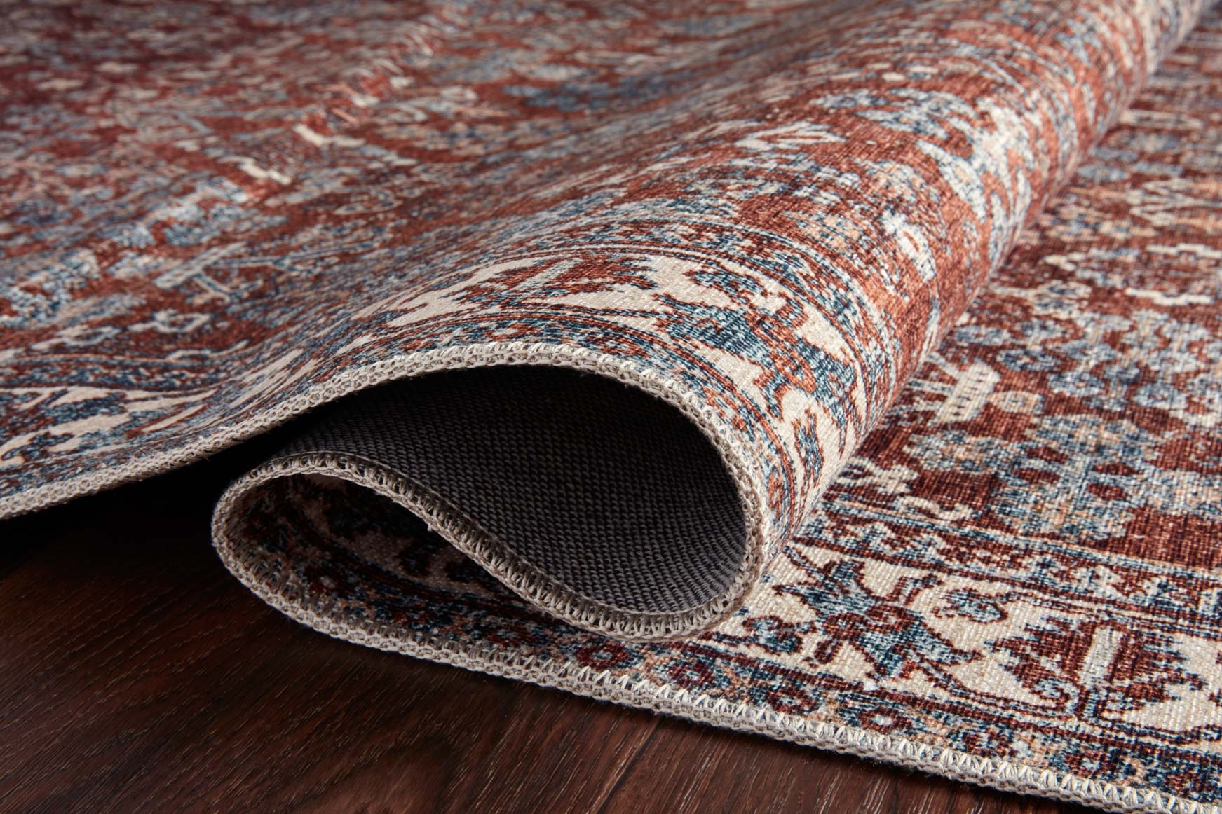 LEA-04 MH BRICK / SKY & Loloi Rugs