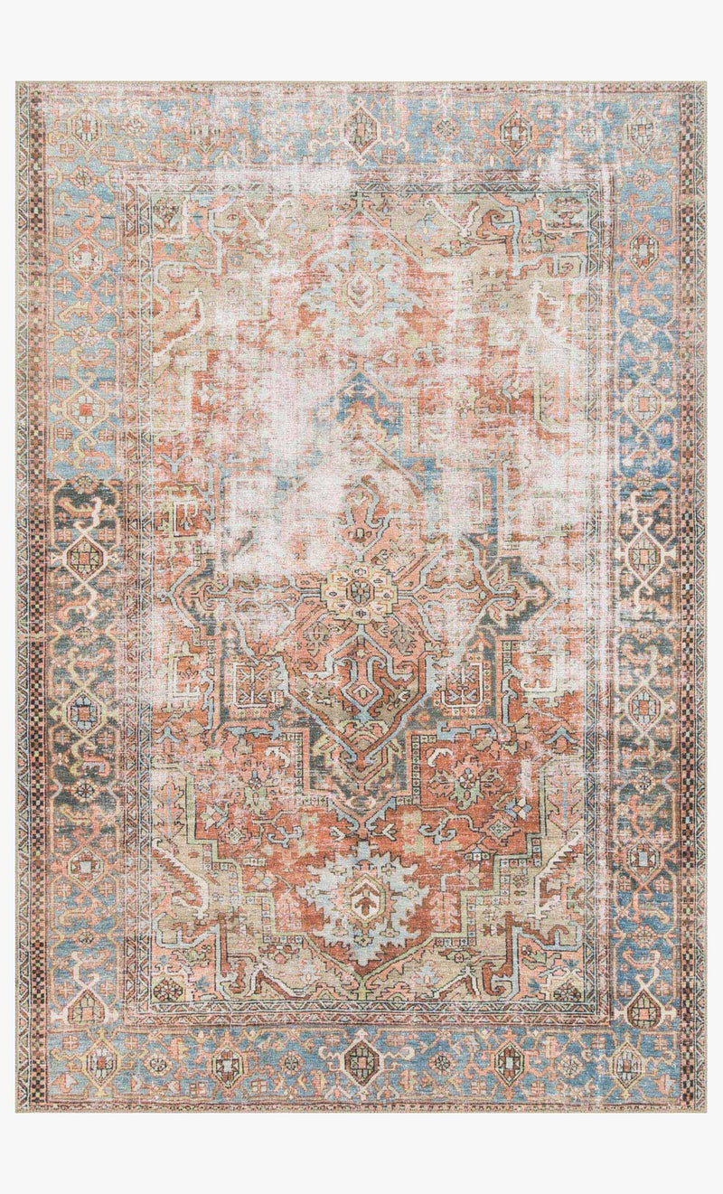 LQ-15 TERRACOTTA / SKY | Loloi Rugs