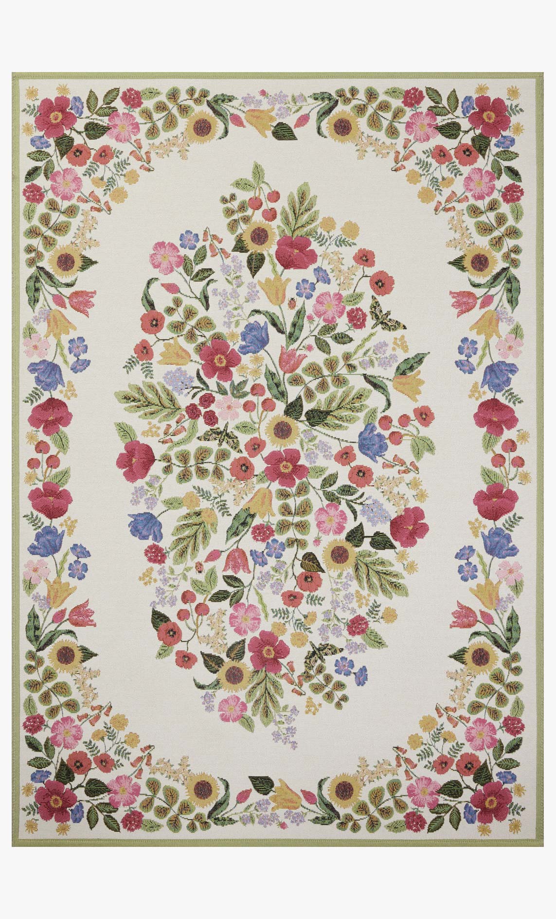 PRN-02 RP STRAWBERRY FIELDS MINT & Loloi Rugs