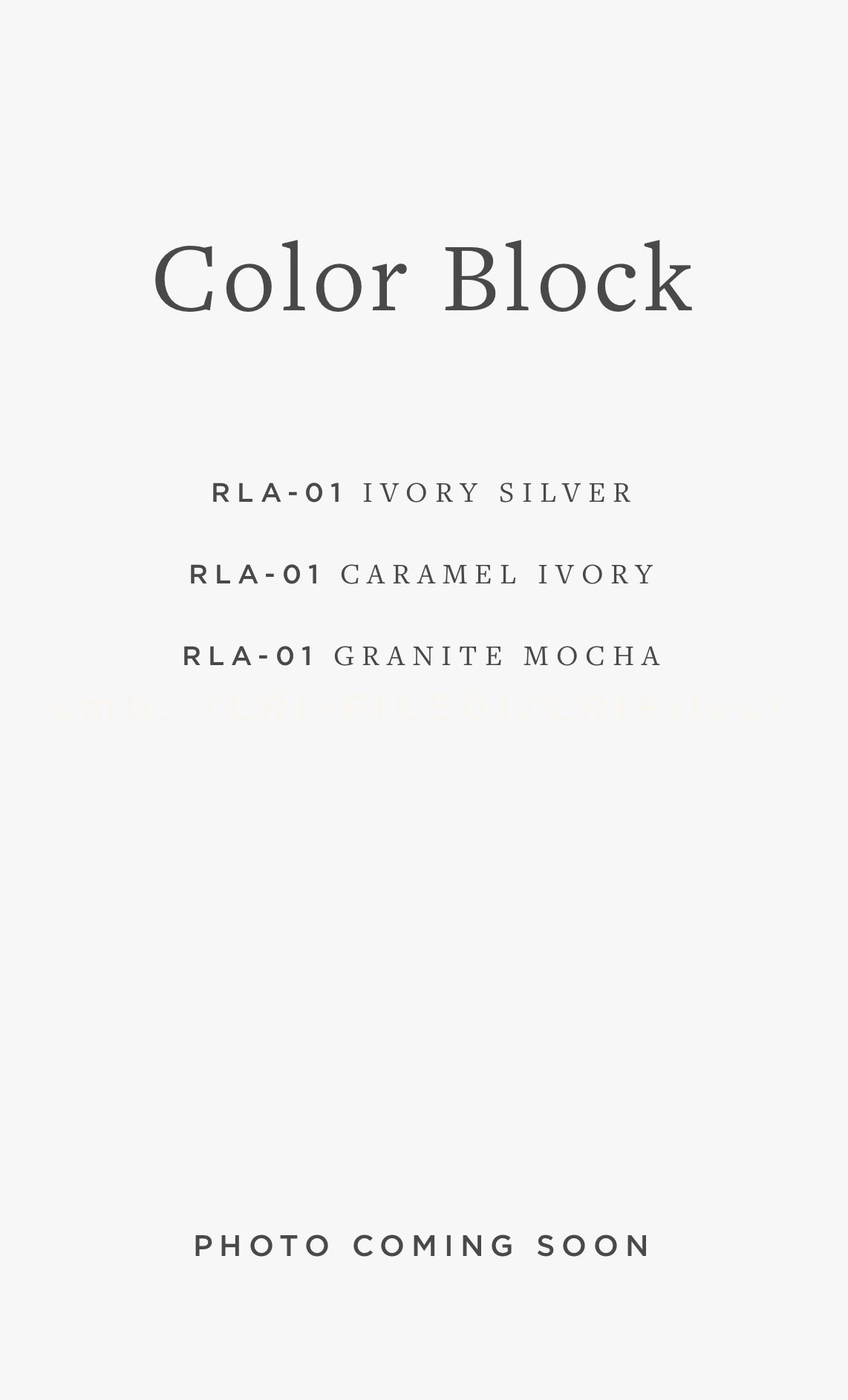 RLA-01 COLOR BLOCK / 02